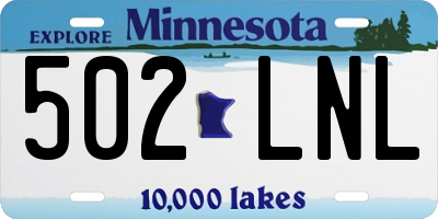 MN license plate 502LNL