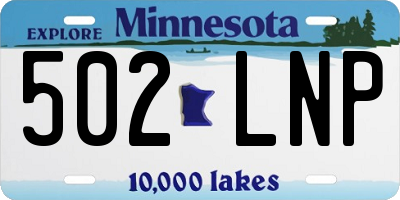 MN license plate 502LNP