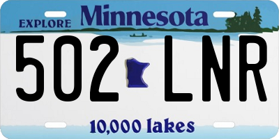 MN license plate 502LNR