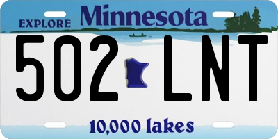 MN license plate 502LNT