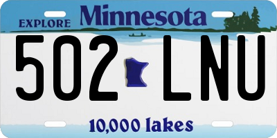MN license plate 502LNU
