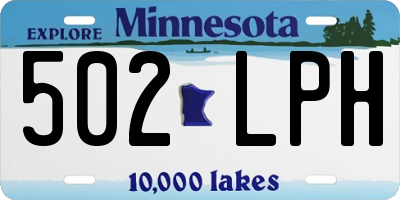 MN license plate 502LPH