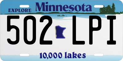 MN license plate 502LPI