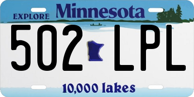 MN license plate 502LPL