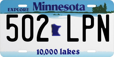 MN license plate 502LPN
