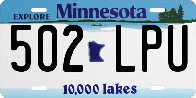 MN license plate 502LPU