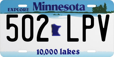 MN license plate 502LPV