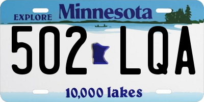 MN license plate 502LQA