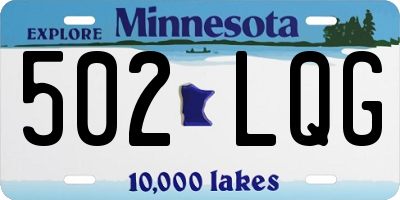 MN license plate 502LQG