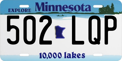 MN license plate 502LQP