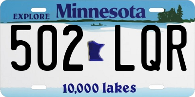 MN license plate 502LQR