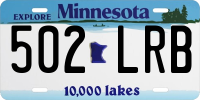 MN license plate 502LRB
