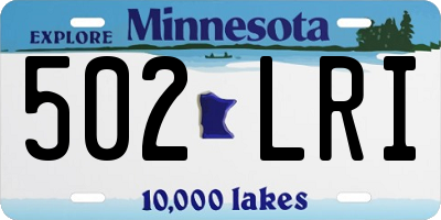 MN license plate 502LRI