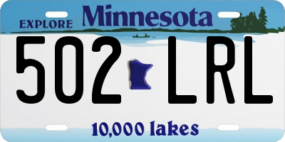 MN license plate 502LRL