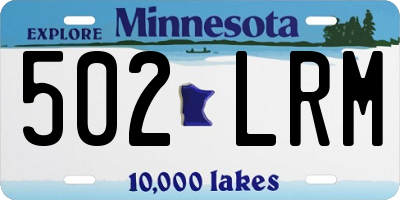 MN license plate 502LRM