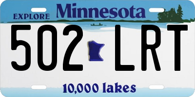 MN license plate 502LRT