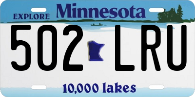 MN license plate 502LRU