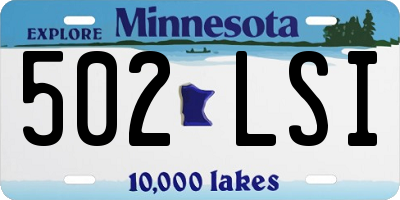 MN license plate 502LSI