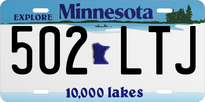 MN license plate 502LTJ