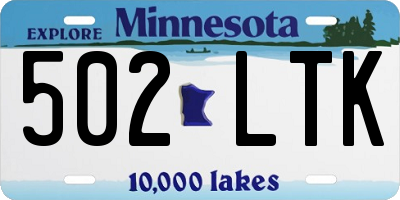 MN license plate 502LTK