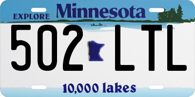 MN license plate 502LTL