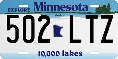 MN license plate 502LTZ