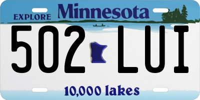 MN license plate 502LUI