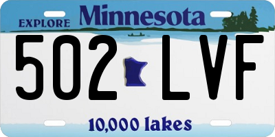 MN license plate 502LVF