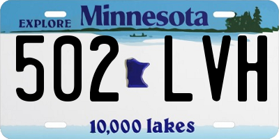 MN license plate 502LVH