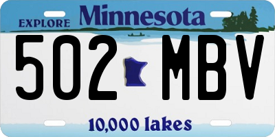 MN license plate 502MBV