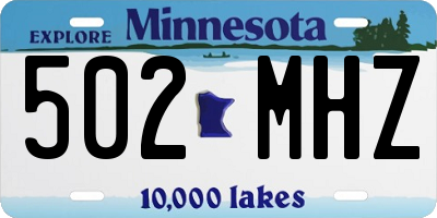 MN license plate 502MHZ