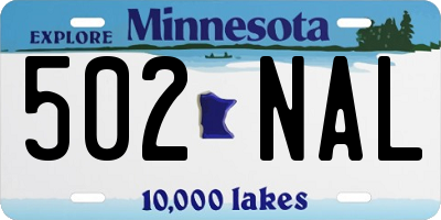 MN license plate 502NAL