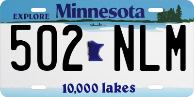 MN license plate 502NLM
