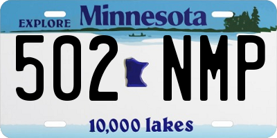 MN license plate 502NMP