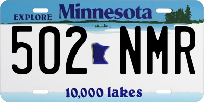 MN license plate 502NMR