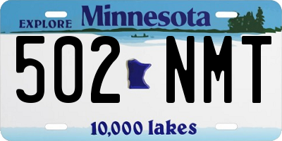 MN license plate 502NMT