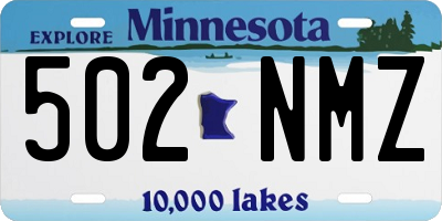 MN license plate 502NMZ
