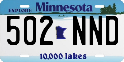 MN license plate 502NND