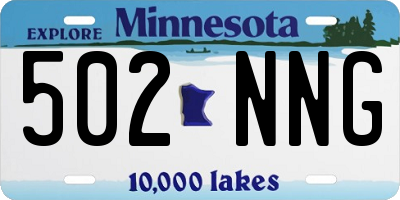 MN license plate 502NNG