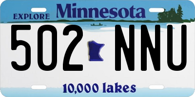 MN license plate 502NNU