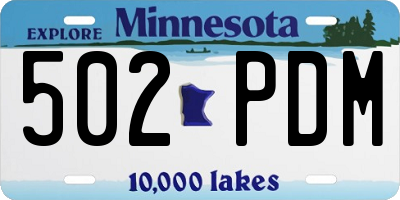 MN license plate 502PDM