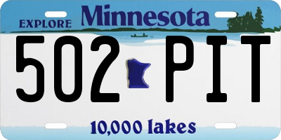 MN license plate 502PIT
