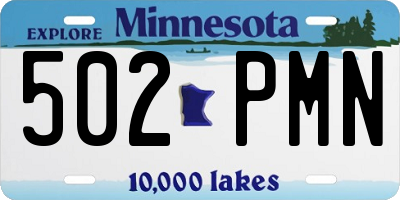 MN license plate 502PMN