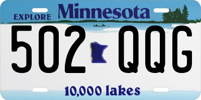 MN license plate 502QQG