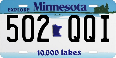 MN license plate 502QQI