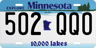 MN license plate 502QQO