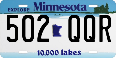 MN license plate 502QQR
