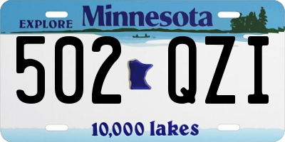 MN license plate 502QZI
