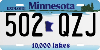 MN license plate 502QZJ