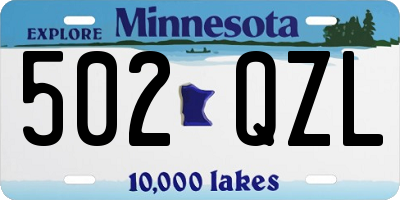 MN license plate 502QZL